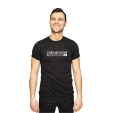 Load image into Gallery viewer, Portland To Coast - Short Sleeve Tri-Blend Tee - Black- PTC Horizontal Design