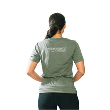 Load image into Gallery viewer, Skyline Short Sleeve Tri Blend Tee Military Green- Horizontal Logo