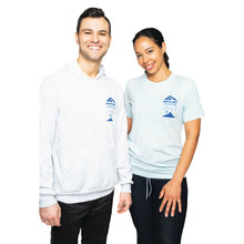 Load image into Gallery viewer, Skyline Short Sleeve Tri Blend Tee- Ice Blue- Stacked Logo