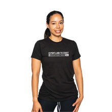 Load image into Gallery viewer, Portland To Coast - Short Sleeve Tri-Blend Tee - Black- PTC Horizontal Design