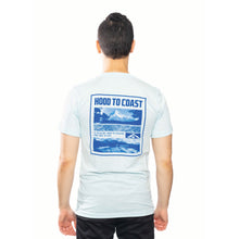 Load image into Gallery viewer, Skyline Short Sleeve Tri Blend Tee- Ice Blue- Stacked Logo