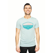 Load image into Gallery viewer, Skyline Short Sleeve Tri Blend Tee - Dusty Blue- Diamond Logo