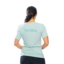 Load image into Gallery viewer, Skyline Short Sleeve Tri Blend Tee - Dusty Blue- Diamond Logo
