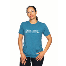 Load image into Gallery viewer, Skyline Short Sleeve Tri Blend Tee - Steel Blue - Horizontal Logo