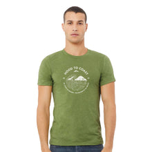 Load image into Gallery viewer, Skyline Short Sleeve Soft Blend Tee- Heather Green- Waves Logo