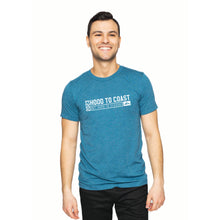 Load image into Gallery viewer, Skyline Short Sleeve Tri Blend Tee - Steel Blue - Horizontal Logo