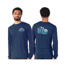 Load image into Gallery viewer, Unisex Long Sleeve Tee - Heather Navy - Stripes