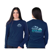 Load image into Gallery viewer, Unisex Long Sleeve Tee - Heather Navy - Stripes