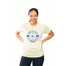 Load image into Gallery viewer, Skyline Short Sleeve Tri Blend Tee- Pale Yellow- Circular Logo