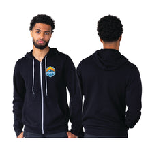 Load image into Gallery viewer, Unisex Full-Zip Hoody - Black - Embroidered Patch