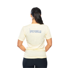 Load image into Gallery viewer, Skyline Short Sleeve Tri Blend Tee- Pale Yellow- Circular Logo