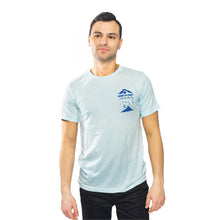 Load image into Gallery viewer, Skyline Short Sleeve Tri Blend Tee- Ice Blue- Stacked Logo