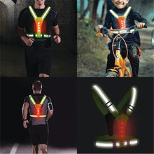 Load image into Gallery viewer, High Viz LED Reflective Safety Vest - Red