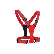 Load image into Gallery viewer, High Viz LED Reflective Safety Vest - Red