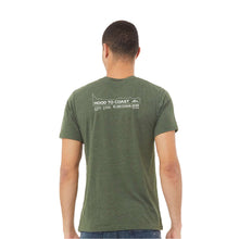 Load image into Gallery viewer, Skyline Short Sleeve Tri Blend Tee Military Green- Horizontal Logo