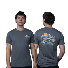 Load image into Gallery viewer, Unisex Short Sleeve Tee - Asphalt Grey - Mountain Script