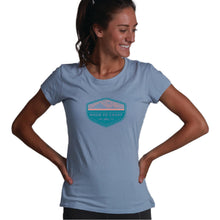 Load image into Gallery viewer, Women's Organic Cotton/Bamboo Short Sleeve Tee–Beach Eco-Collection-Sky Blue