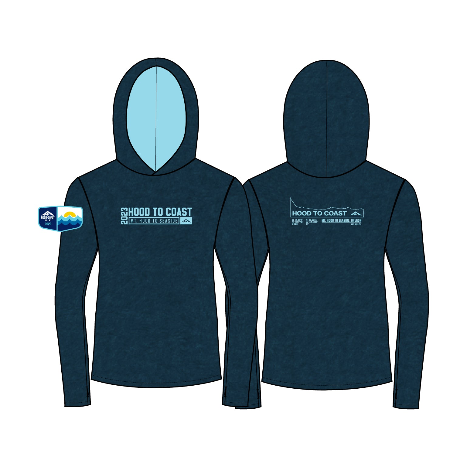 Men's Caldera Performance Base Layer Hoody Navy Blue ShopHoodToCoast