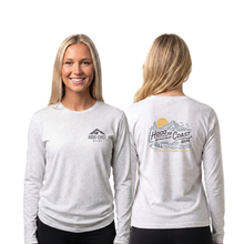 Load image into Gallery viewer, Unisex Lifestyle Long Sleeve - Heather White - Mountain Script