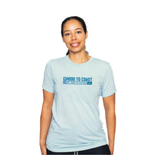Load image into Gallery viewer, Skyline Short Sleeve Tri Blend Tee - Ice Blue - Horizontal Logo