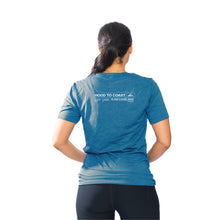 Load image into Gallery viewer, Skyline Short Sleeve Tri Blend Tee - Steel Blue - Horizontal Logo