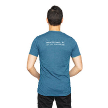 Load image into Gallery viewer, Skyline Short Sleeve Tri Blend Tee - Steel Blue - Horizontal Logo