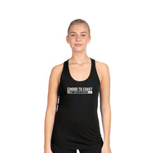 Load image into Gallery viewer, Women's Black Racerback Tank - Horizontal Design