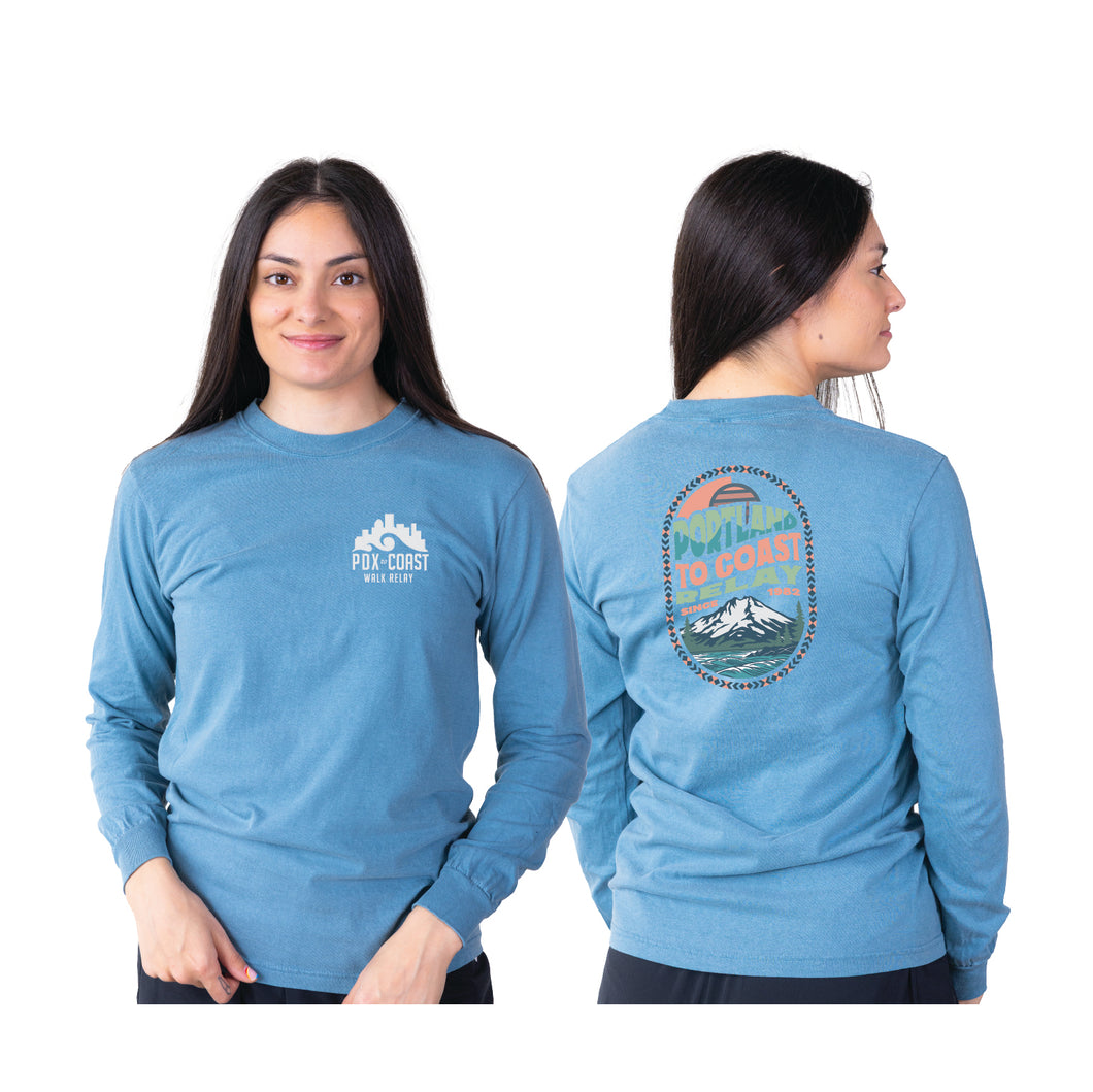 Unisex Long Sleeve Tee - Deep Teal - PTC Oval