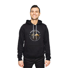 Load image into Gallery viewer, Coastal Pullover Hoody - Black- Circular Wave

