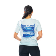 Load image into Gallery viewer, Skyline Short Sleeve Tri Blend Tee- Ice Blue- Stacked Logo
