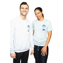 Load image into Gallery viewer, Skyline Short Sleeve Tri Blend Tee- Ice Blue- Stacked Logo
