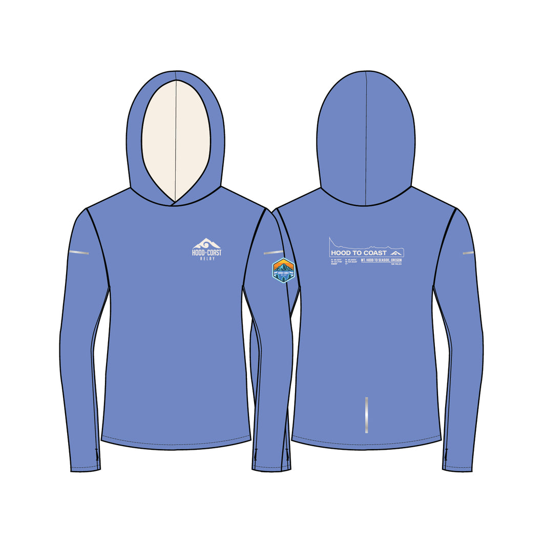 Women's Performance Base Layer Hoody - Periwinkle (Available to ship 8/10)
