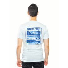 Load image into Gallery viewer, Skyline Short Sleeve Tri Blend Tee- Ice Blue- Stacked Logo

