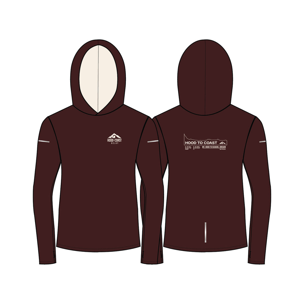 Women's Performance Base Layer Hoody - Cherry Lacquer (Available to ship 8/10)