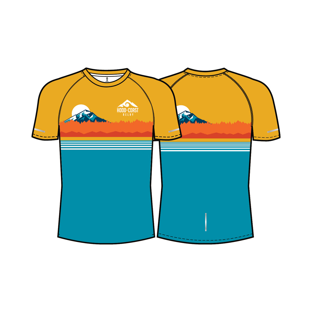 Men's Performance Short Sleeve Tee - Sun Yellow/Teal (Available to ship 8/10)