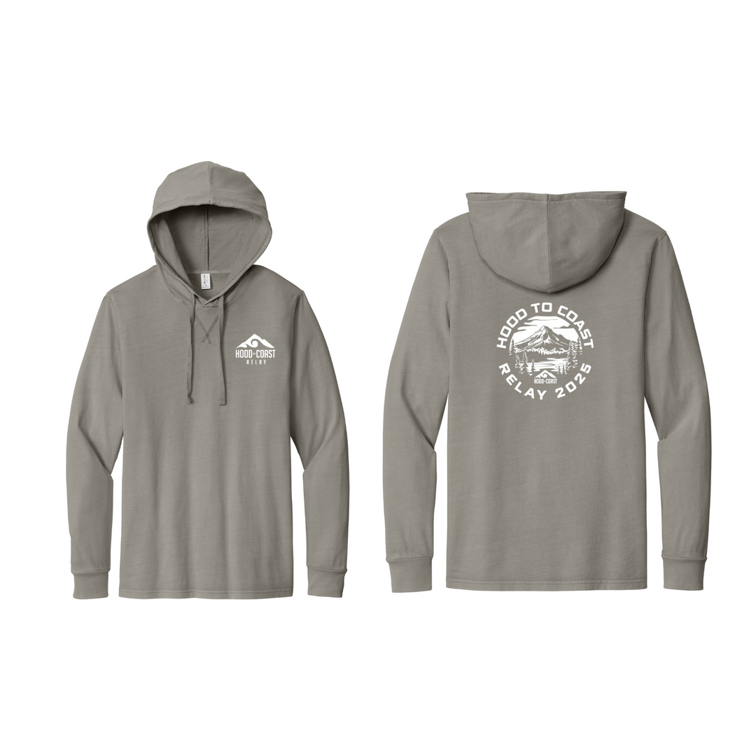 Unisex Organic Pullover Hoody - Driftwood Grey - HTC White Rotary