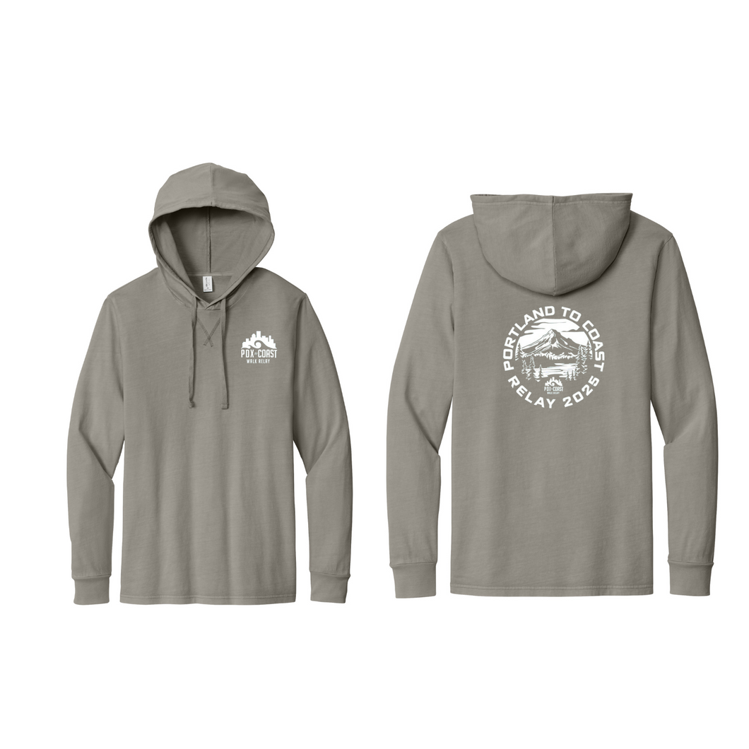 Unisex Organic Pullover Hoody  Driftwood Grey- PTC White Rotary