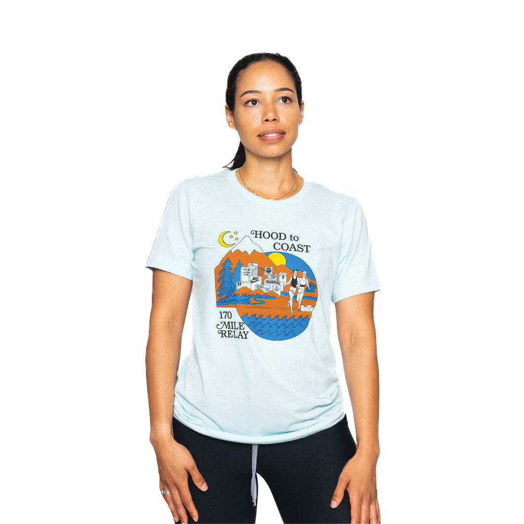 Ice Blue Soft Blend Short Sleeve  - HTC Vintage 1983 Design