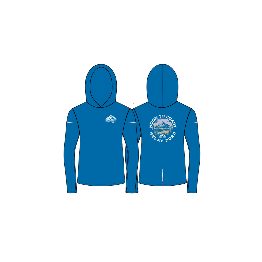 Women's Base Layer Hoody -  Royal - Gradient Circle