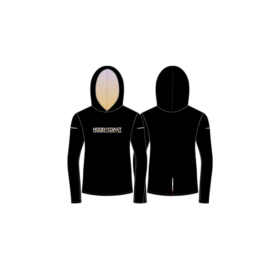 Women's Base Layer Hoody - Black HTC Gradient Text