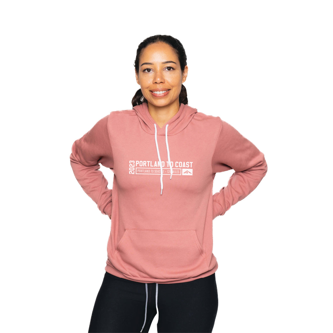 Portland to Coast -Coastal Pullover Hoody -Mauve -PTC Horizontal Design