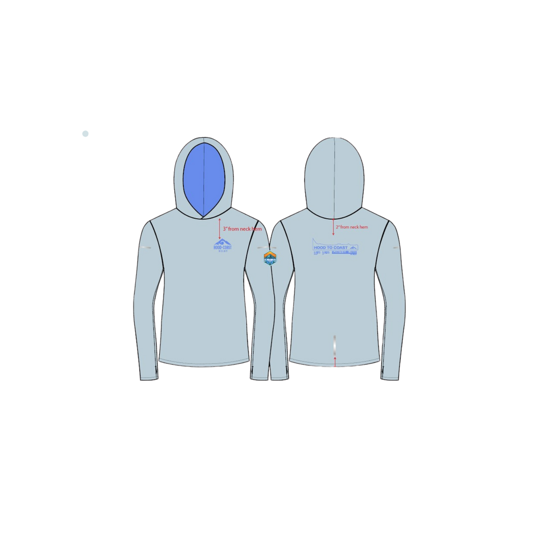 Women's Base Layer Hoody -  Forget Me Not Blue