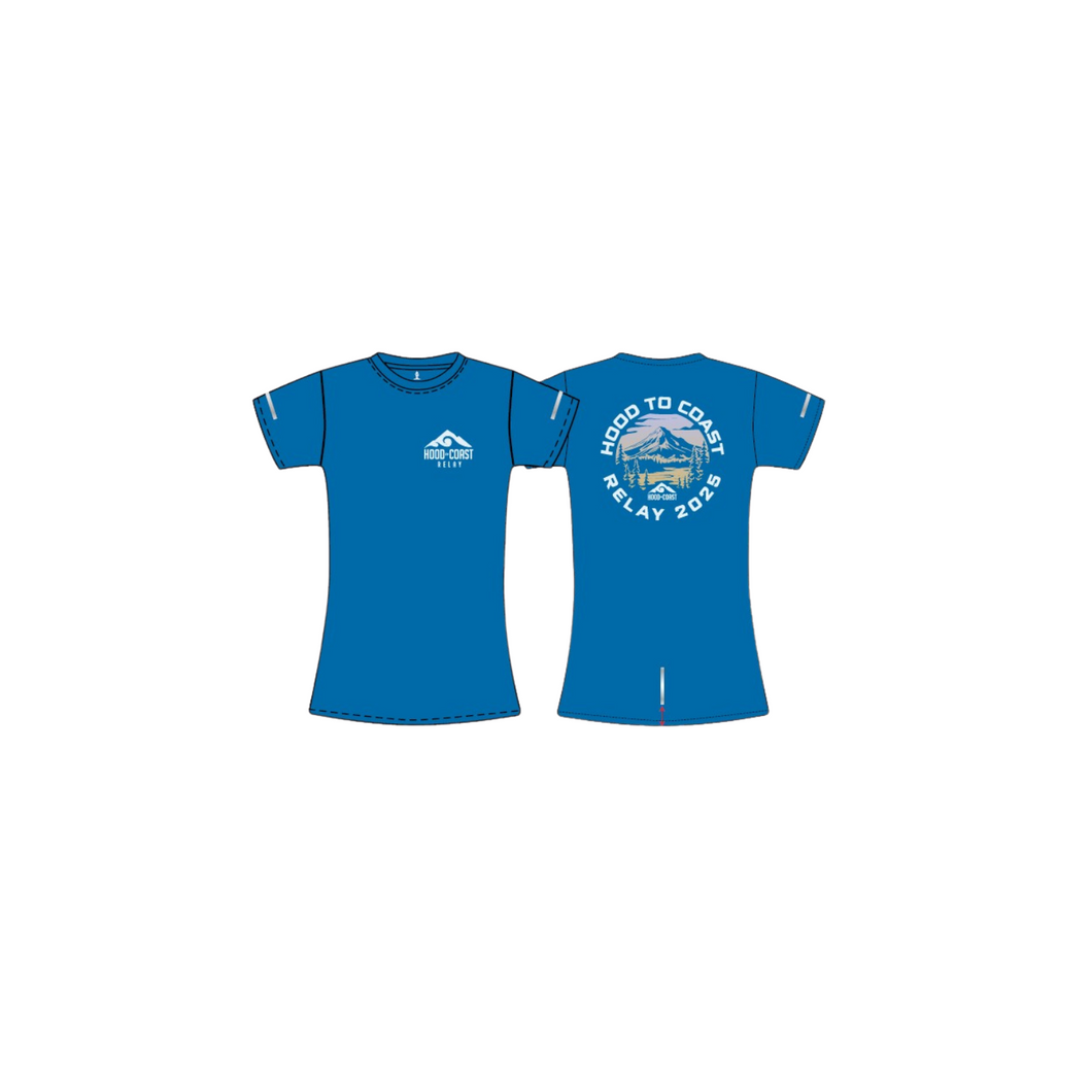 Women's Performance Short Sleeve Tee -Royal Gradient Circle
