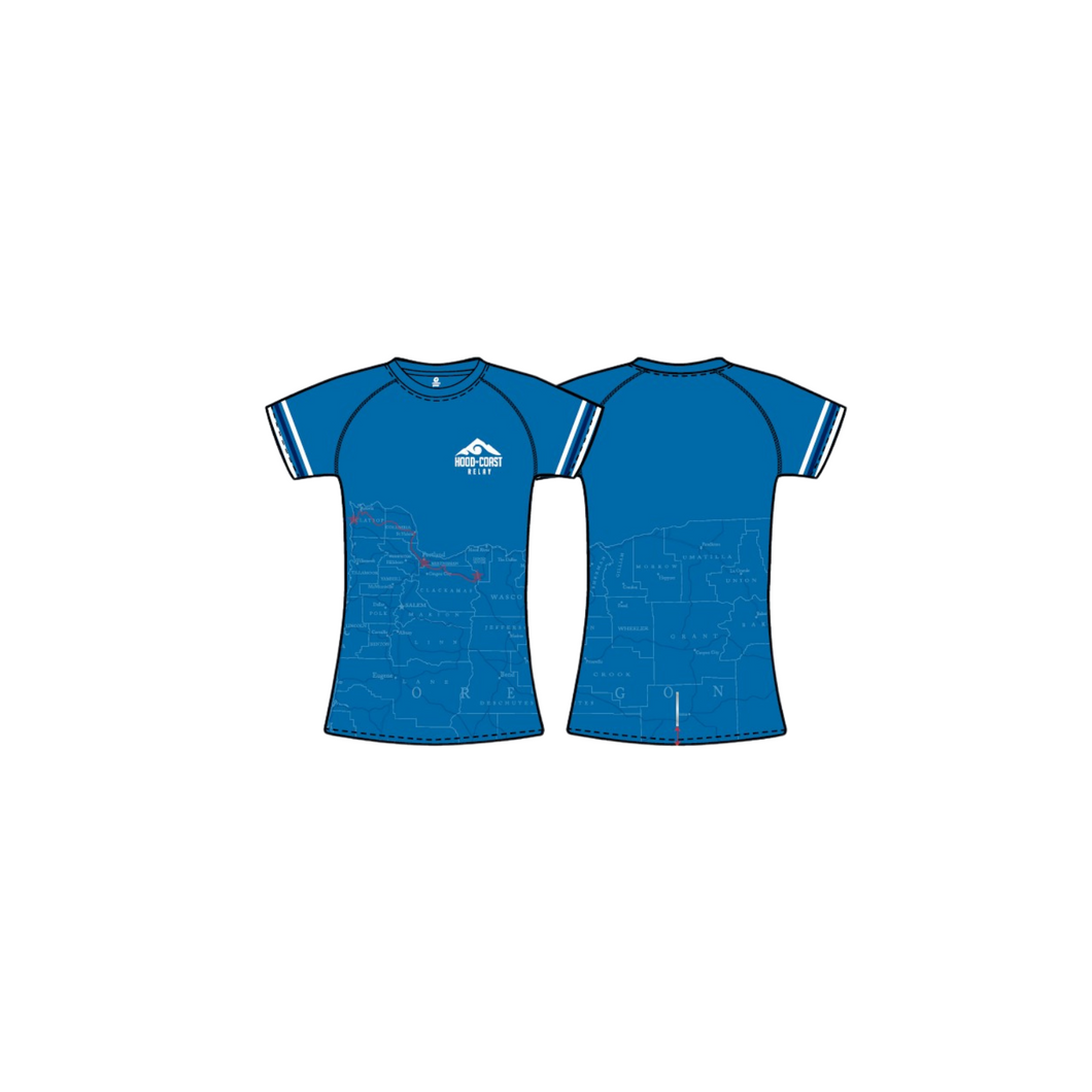 Women's Performance Short Sleeve Tee - Map