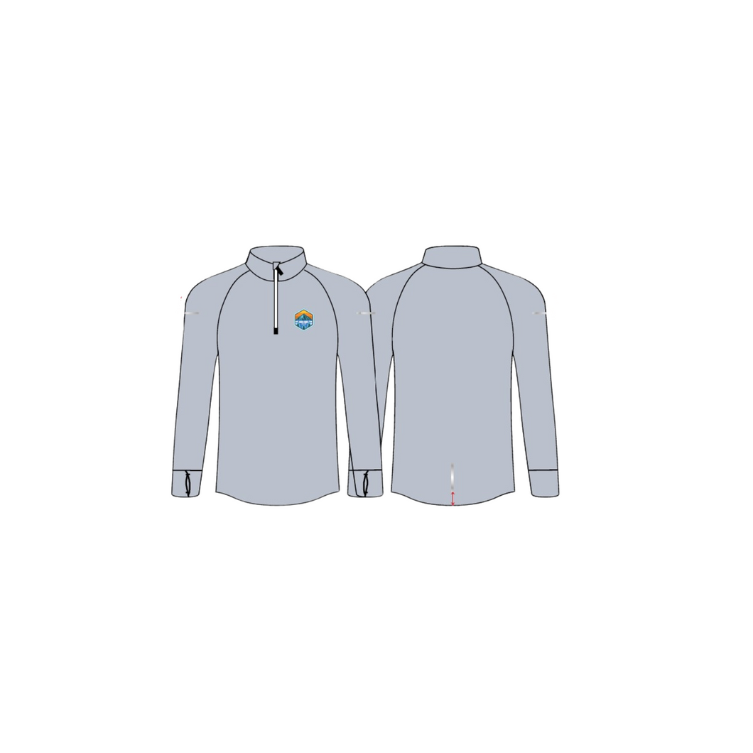 Men's Quarter Zip- Heather Grey