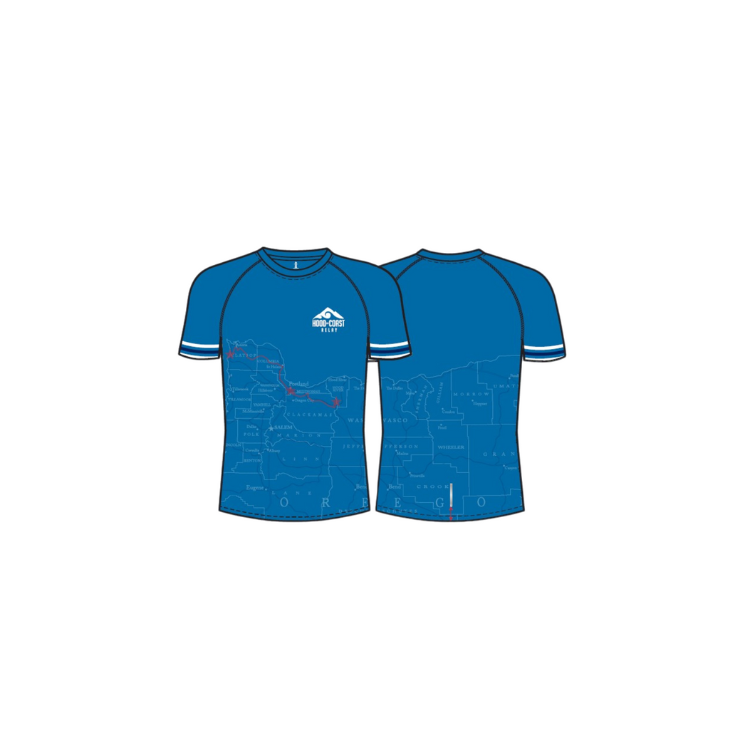 Men's  Performance Short Sleeve Tee -Map