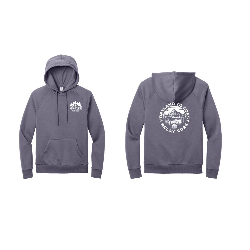 Unisex Organic Pullover Hoody - Cosmic Purple - PTC White Rotary