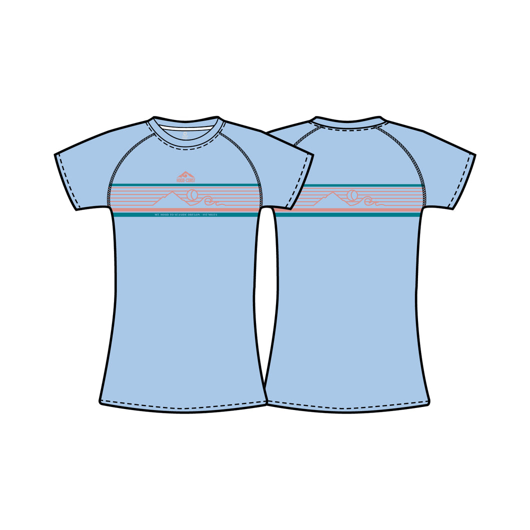 Women's Sunkissed Short Sleeve Performance Tee - Sky Blue