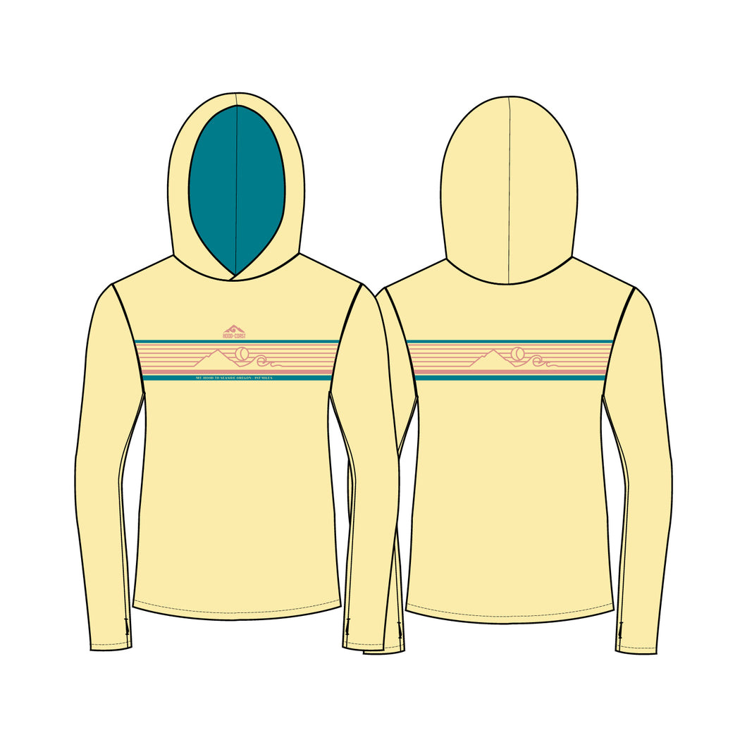 Women's Lagoon Performance Base Layer Hoody- Yellow Sunrise