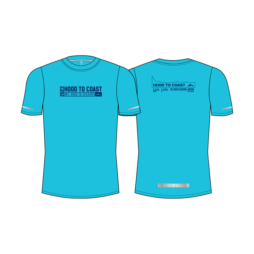 Men's Firefly Reflective Short Sleeve Performance Tee - Hawaiian Blue